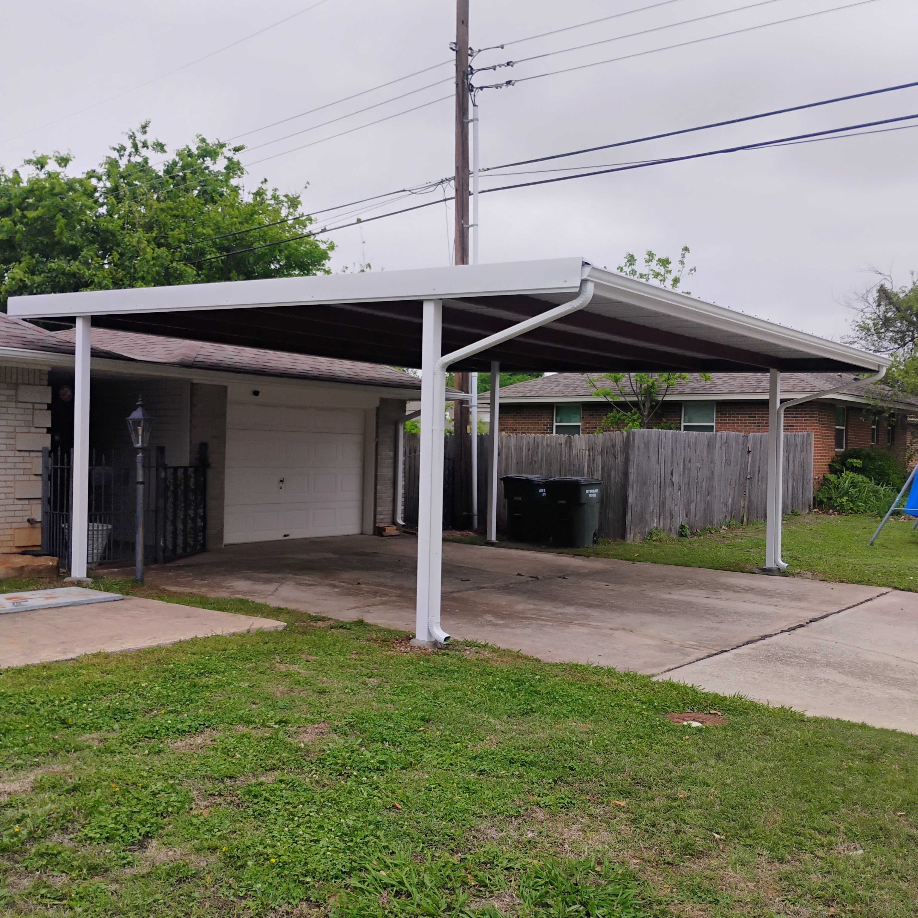 Completed carport by Forever Carports